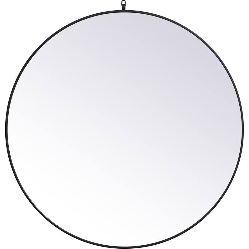 Elegant Lighting Eternity 45" Diameter Circular Beveled Metal Framed - Black