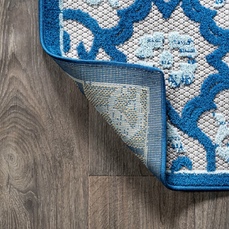 JONATHAN Y Crisantemo Tile Trellis High-Low Indoor/Outdoor Area Rug