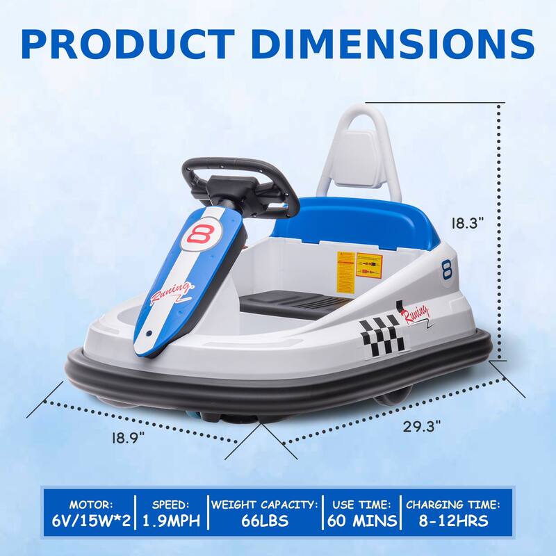 6V Bumper Car for Toddlers