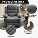 preview thumbnail 5 of 19, Widen Recliner Chair for Adults, Heavy Duty 350Lb Manual Large Lounge Chairs