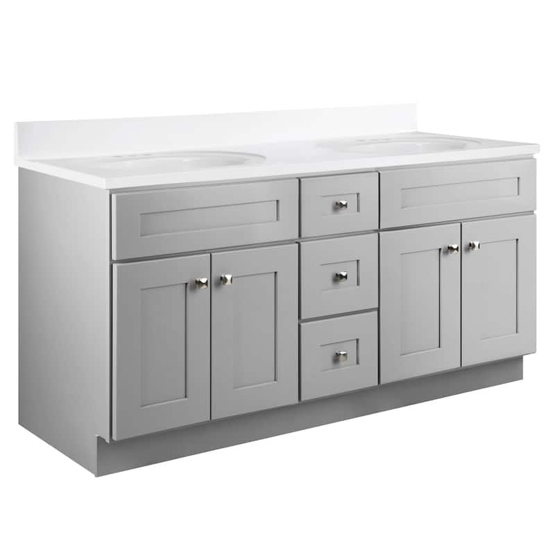 Design House 214999 Brookings 60" Double Free Standing Vanity Cabinet