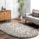 preview thumbnail 51 of 61, Nuloom Vasiliki Moroccan Shag Tasseled Area Rug 5' x 8' Oval - Ivory - Oval