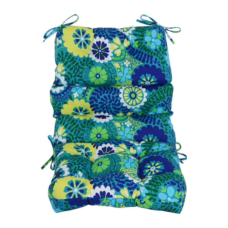 Multi-section Tufted Outdoor Seat/Back Chair Cushion (Multiple Sizes)