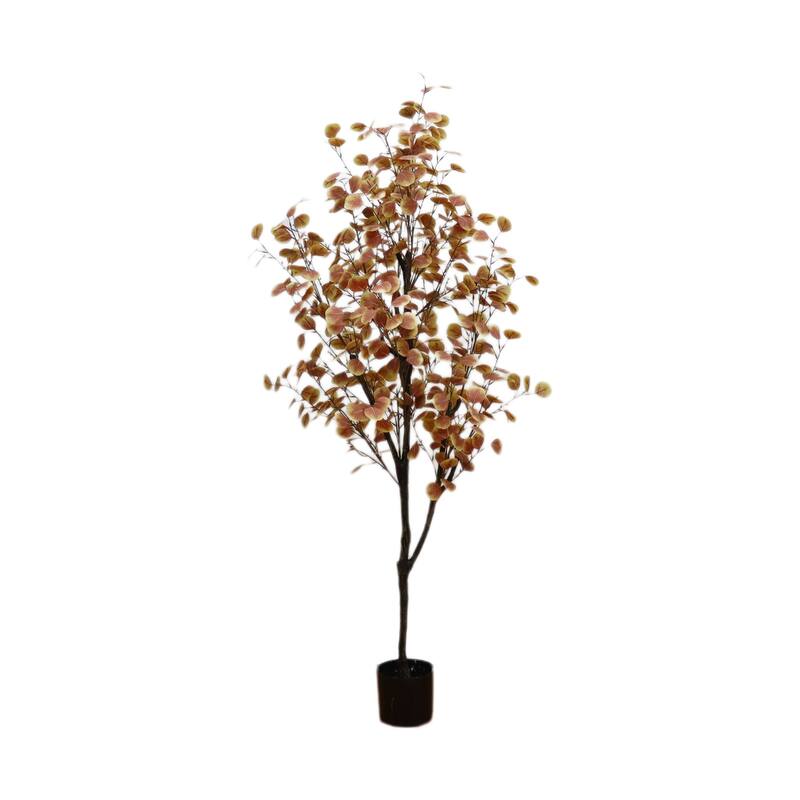 Artificial Eucalyptus Tree, Realistic Fall Eucalyptus Leaves Stems Autumn Fall Leaves Faux Tree Decorations