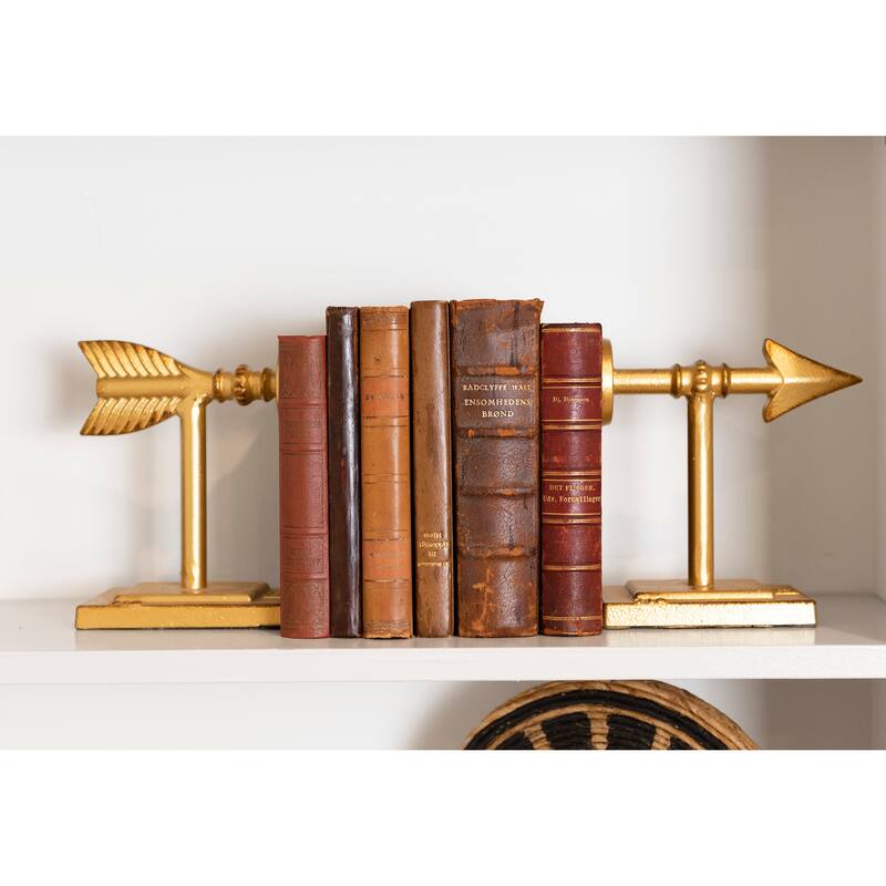 Arrow Shaped Cast Iron Bookends