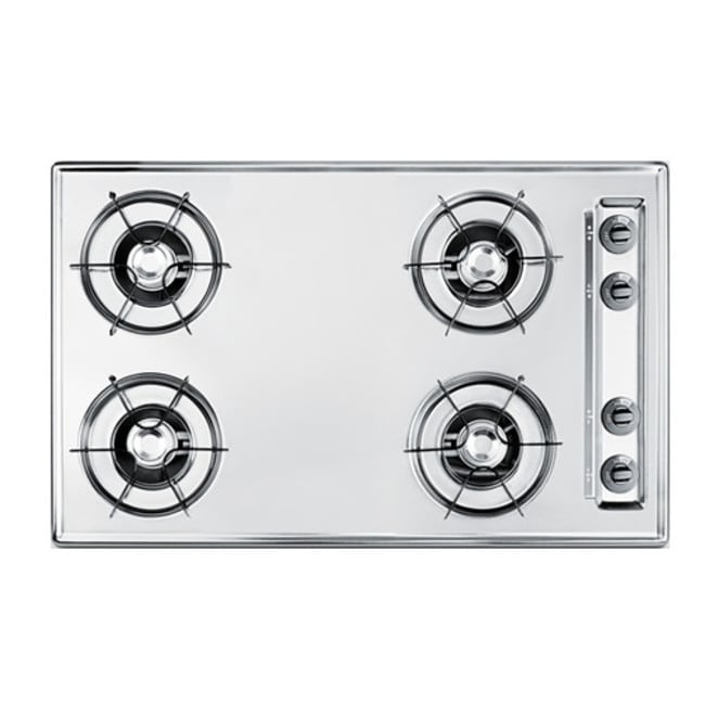 Summit 24 Inch Wide 4 Burner Electric Cooktop - Stainless Steel