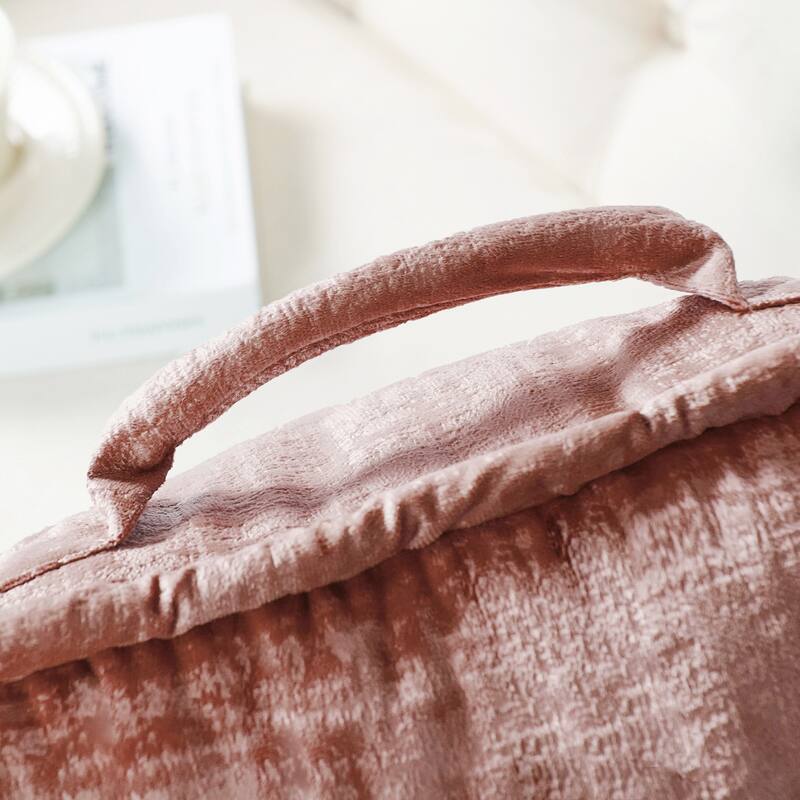 Textured Velvet Bedrest Reading Pillow Cover & Filling