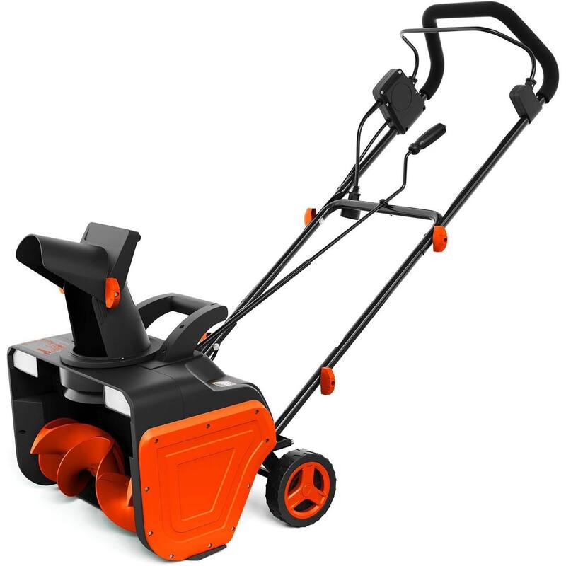 Corded 20 inch Electric Snow Blower Corded, Snow Thrower for Walkways Deck - N/A - Orange
