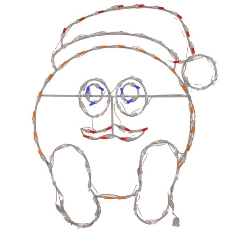 LED Lighted Santa with Boots Outdoor Christmas Decoration - 30" - Multi