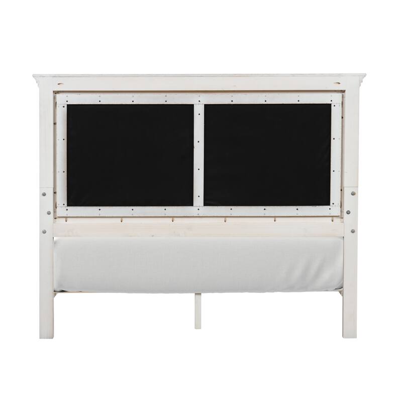 Furniture of America Eleanor Modern Rustic Weathered Grey 5-Piece Solid Wood Bedroom Set with Dentil Molding
