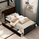 preview thumbnail 12 of 24, Twin Size Platform Storage Bed with 2 Drawers, Gray Espresso - Twin