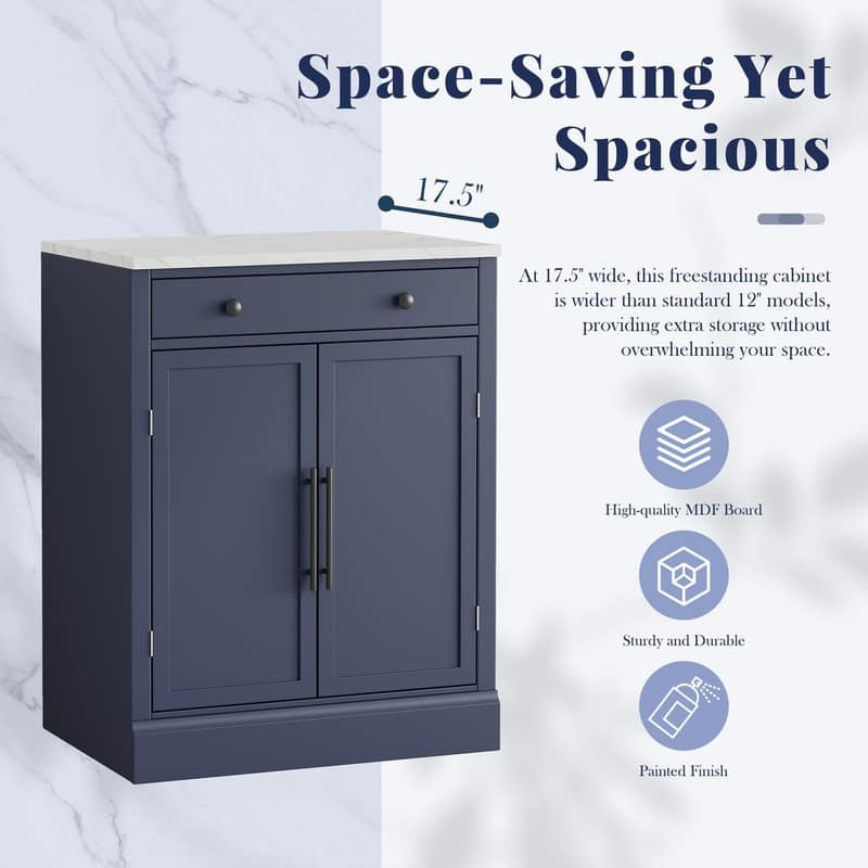 Freestanding Kitchen Pantry Cabinet,Buffet Food Storage Cabinet with Drawers and Adjustable Shelves