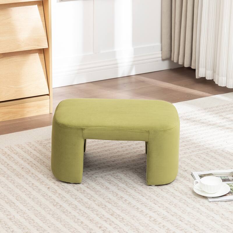 SEYNAR Modern Velvet Rectangle Accent Ottoman