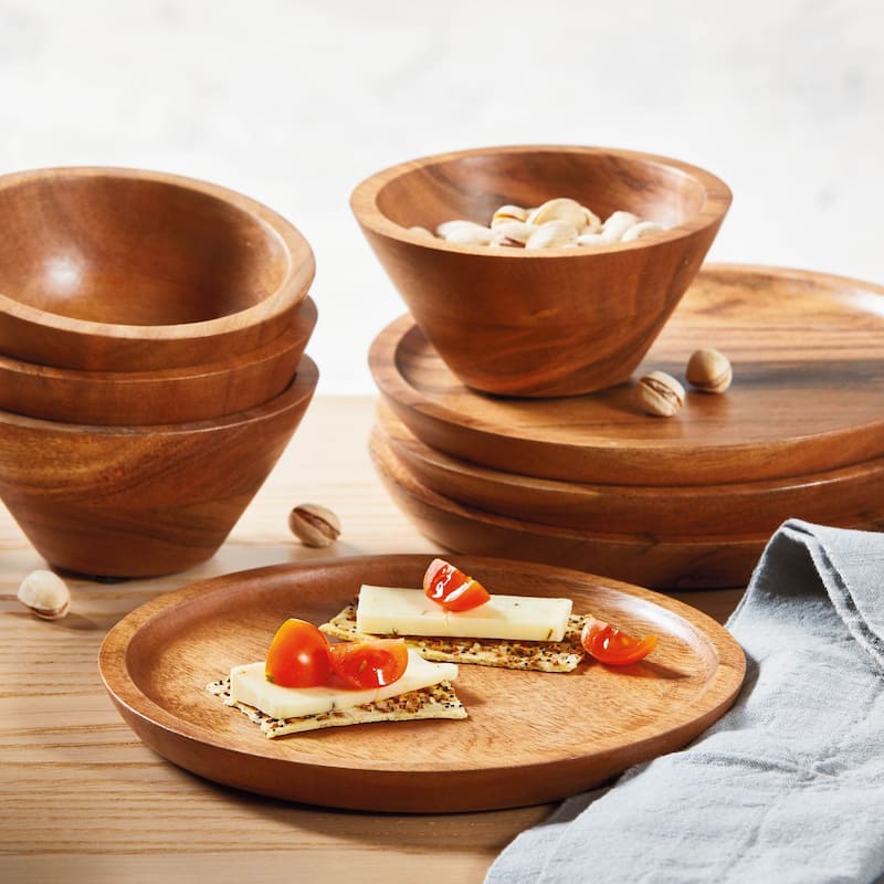 Acacia Plate, Set of 4