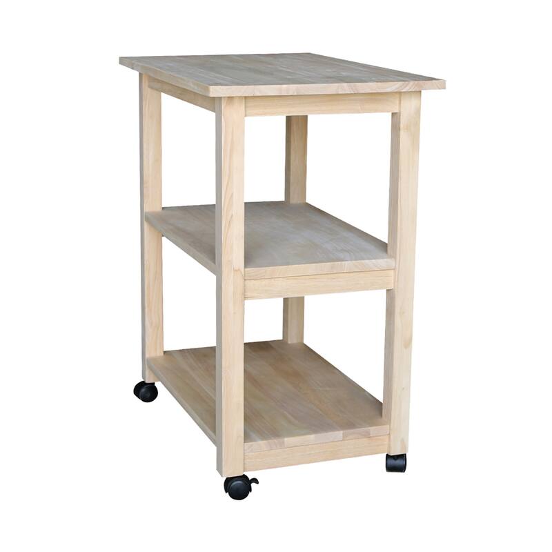 Porch & Den Estelle Solid Wood Microwave Kitchen Cart