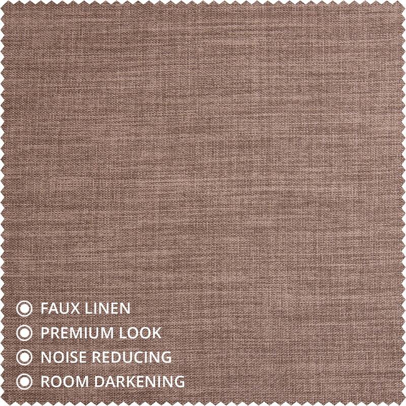 Exclusive Fabrics Grommet Textured Faux Linen Room Darkening Curtains for Bedroom & Living Room Curtains (1 Panel)