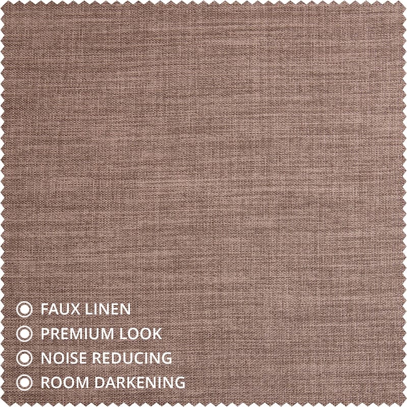 Exclusive Fabrics Textured Faux Linen Extra Wide Room Darkening Curtains for Bedroom & Living Room Curtains (1 Panel)