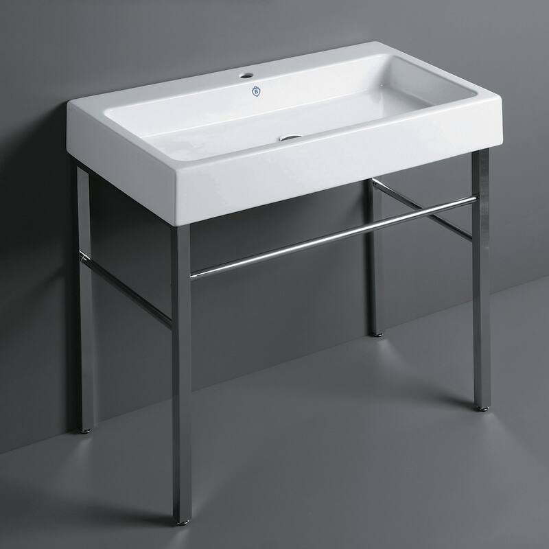 Britannia Large Rectangular Sink Console with Front towel Bar