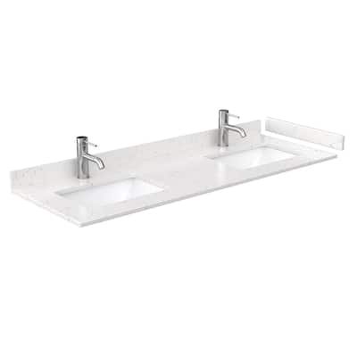 Wyndham Collection 60" Double Vanity Top with Undermount Rectangular