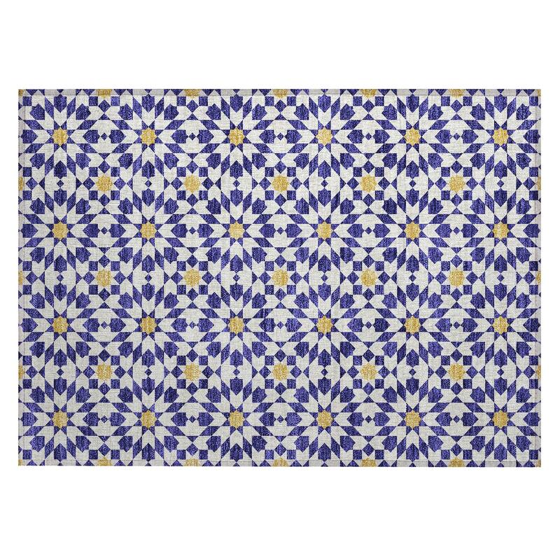 Machine Washable Indoor/ Outdoor Chantille Morrocan Boho Rug