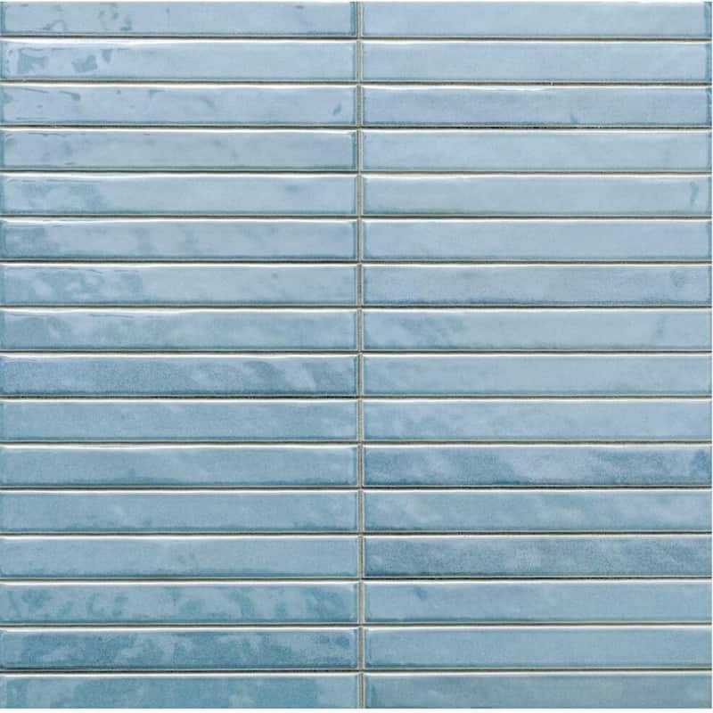 Castilla 14x14 Glossy Porcelain Textured Ribbed Tile - Wall, Backsplash