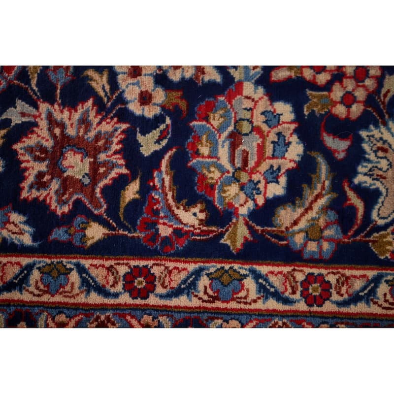 Traditional Najafabad Large Vintage Persian Rug Handmade Wool Carpet - 9'6" x 14'4"