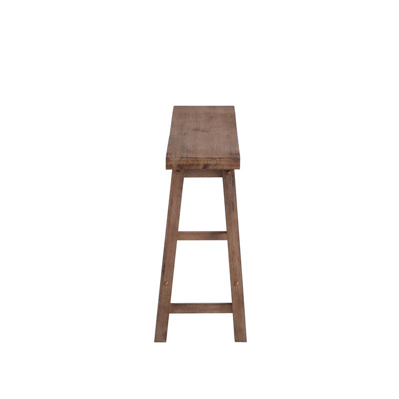 Sonoma Wood Saddle Dining Bench