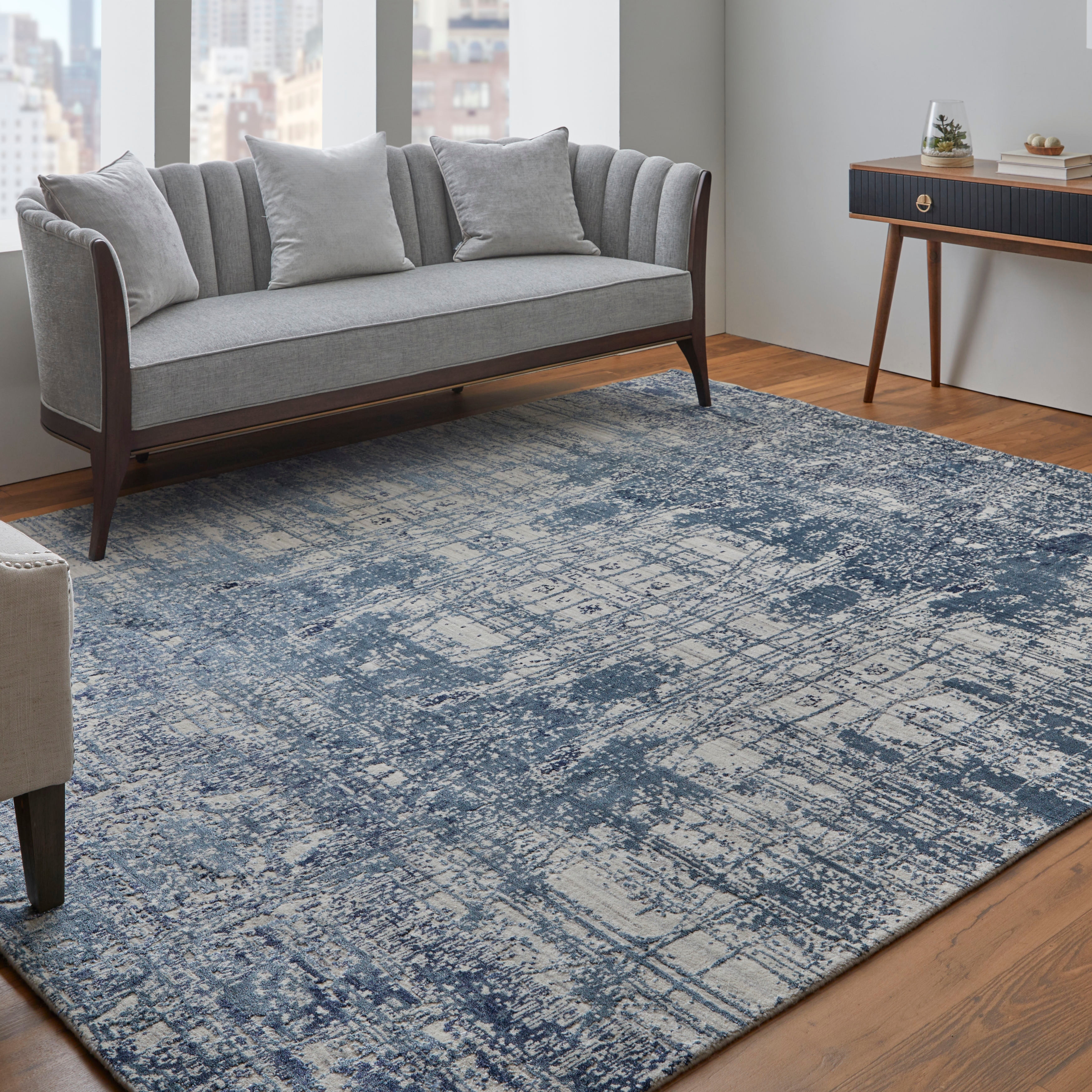 Grand Bazaar Kinton Hand Woven Abstract Modern Area Rug