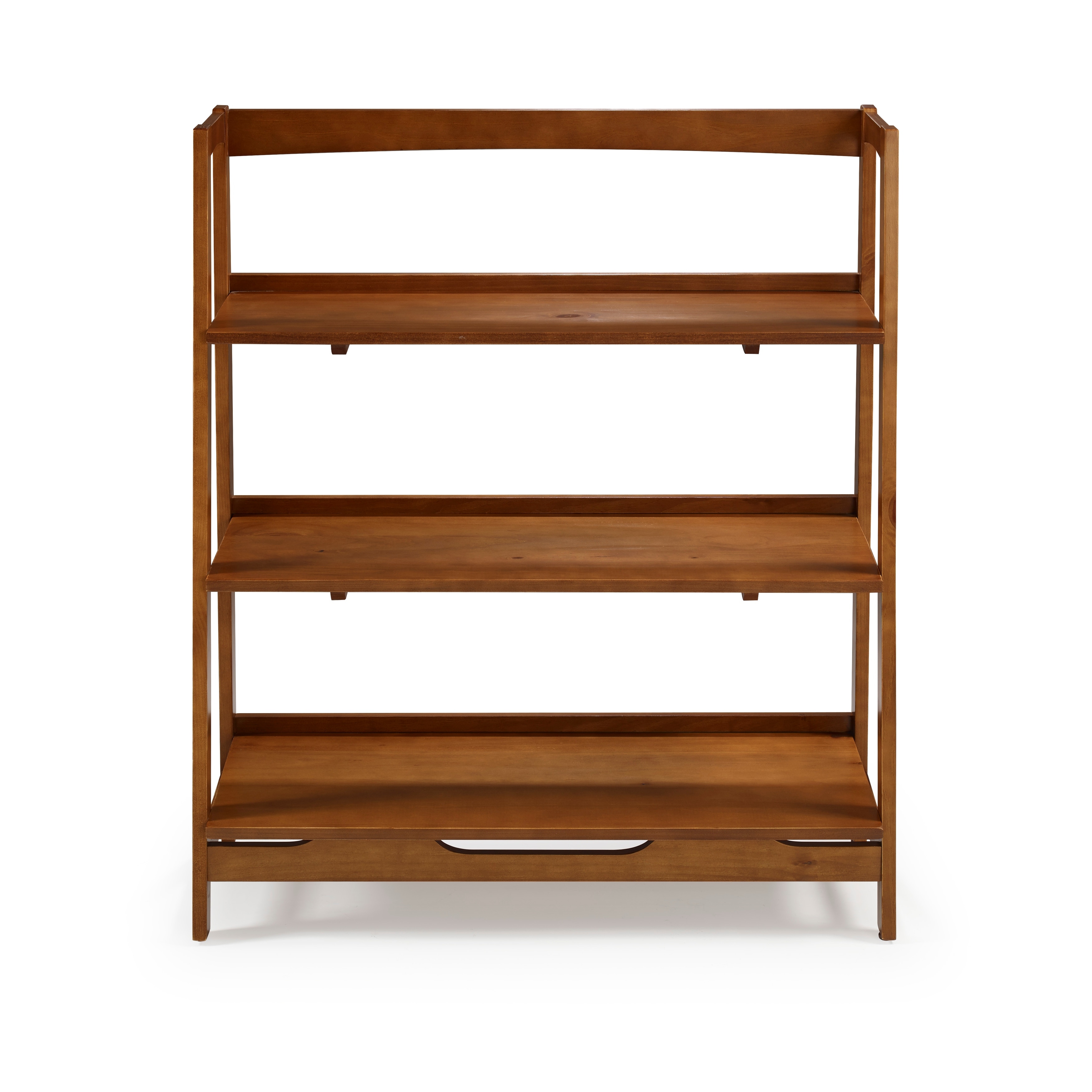 Mid Century Solid Wood Open Shelving Unit - Overstock - 36975160