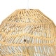 preview thumbnail 2 of 3, Natural Rattan Dome Pendant Light on Adjustable Cable - 14 x 14 x 14 inches