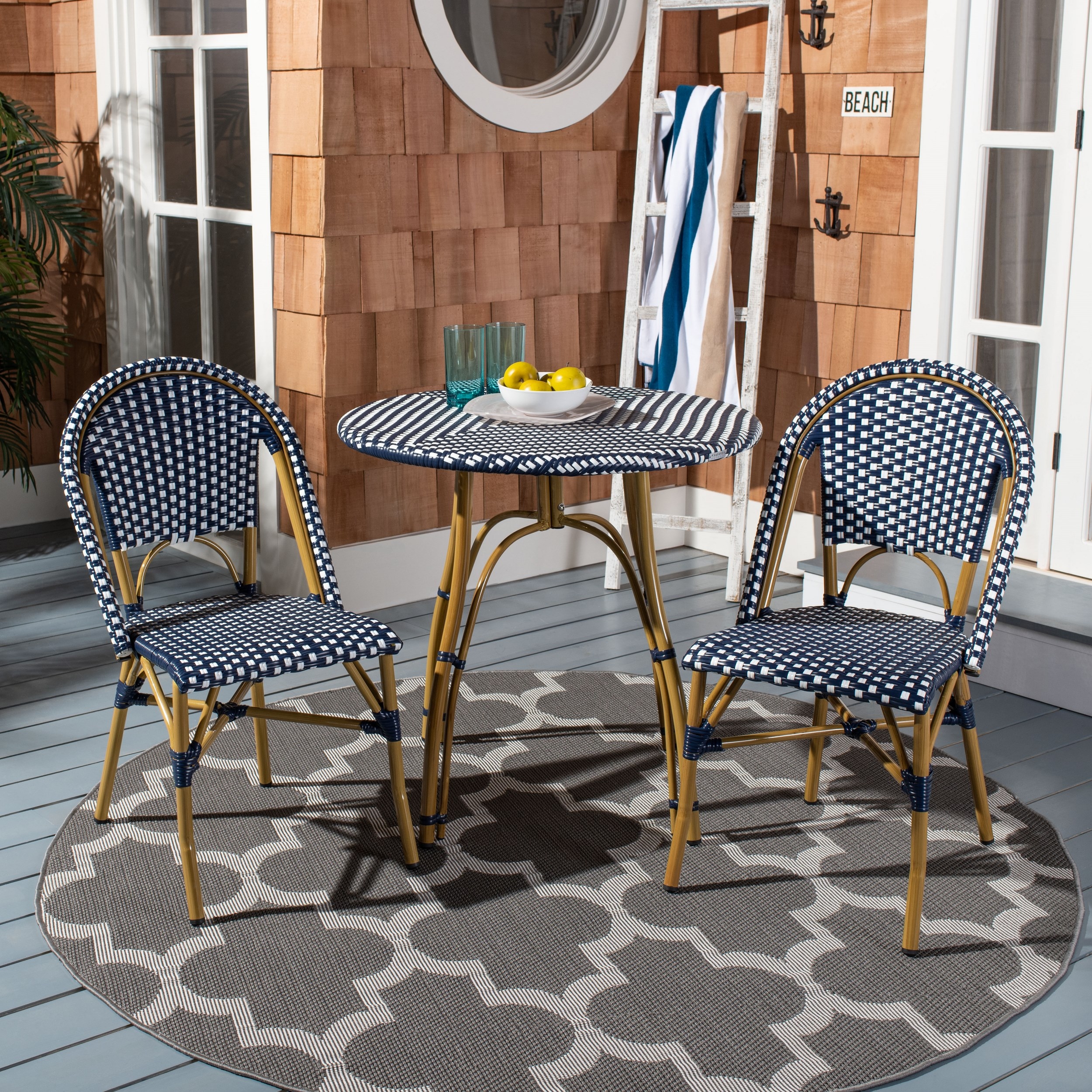Navy bistro store chair