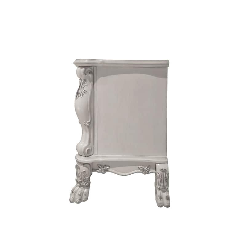 2 Drawers Poplar Wood Nightstand