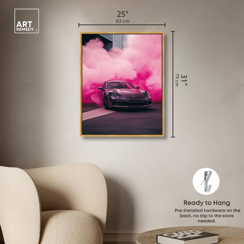 Turbocharged Pink Canvas by Art Remedy