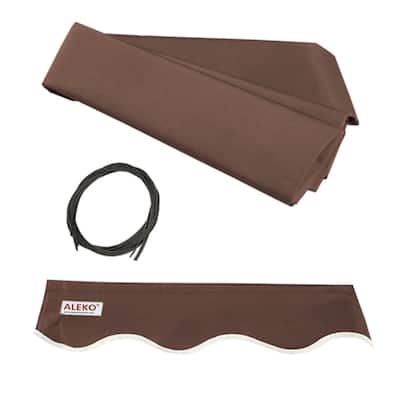 ALEKO Replacement Fabric for Patio Retractable 6.5 x 5 ft Awning Brown Color