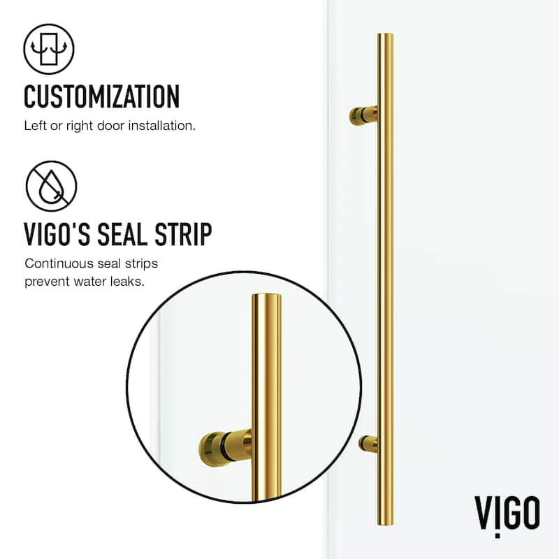 VIGO Elan E-Class Frameless Sliding Shower Enclosure