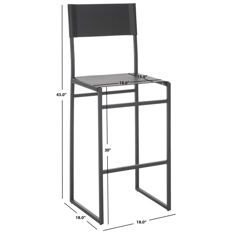 SAFAVIEH Vessie 30-inch Bar Stool (Fully Assembled) - 18 In. W x 18 In. D x 47 In. H - 18Wx18Dx47H