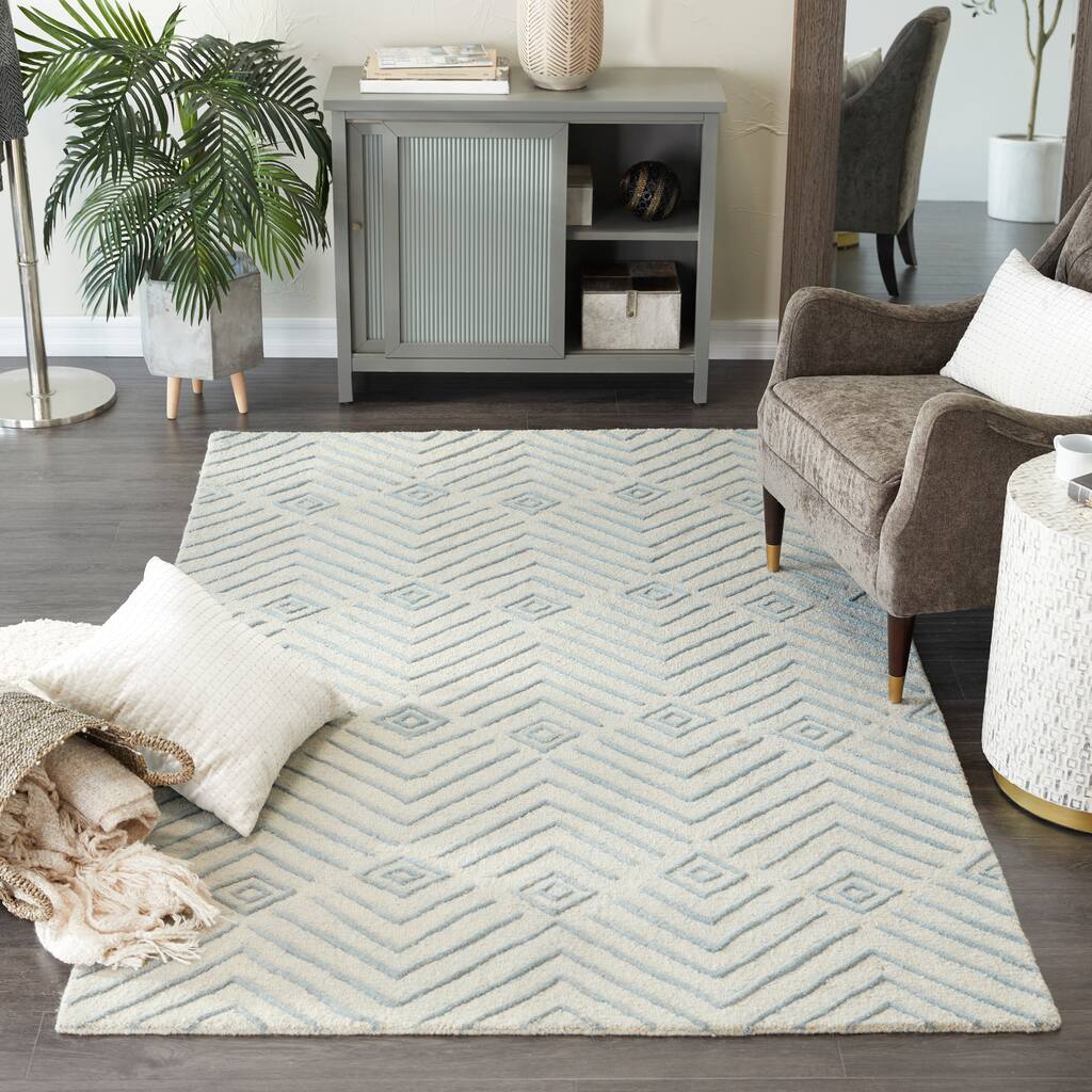 Wool Modern Hand Hooked Rug