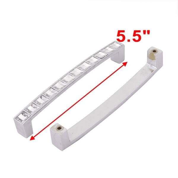 Shop Home Kitchen Metal Cupboard Drawer Cabinet Door Handles Knobs Silver Tone 5pcs Overstock 28732400