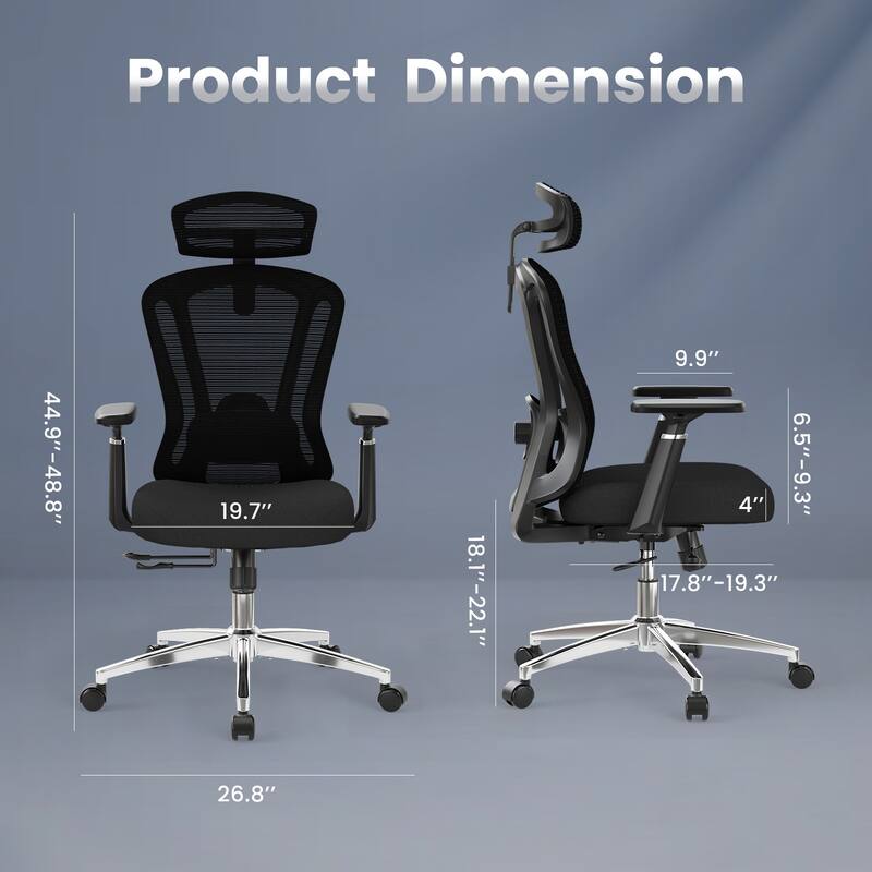Office Chair Ergonomic Desk Chair, High Back Computer Chair with Wheels, Home Sutdy Chair for Heavy People