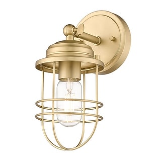 Golden Lighting Seaport 1-light Wall Sconce in Brushed Champagne Brass