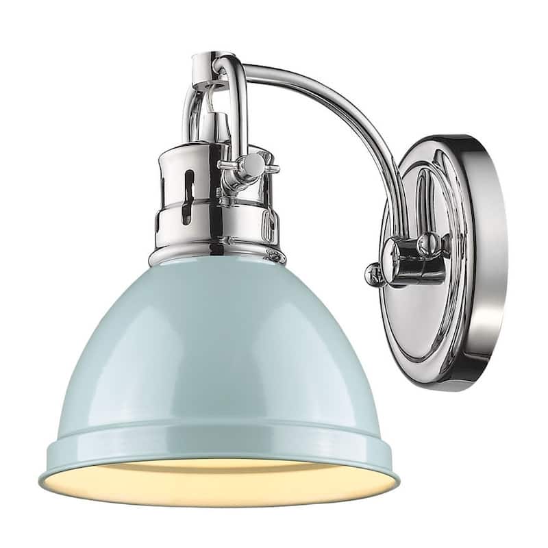 Golden Lighting Duncan Single Light 9" Tall Bathroom Sconce - Sea Foam