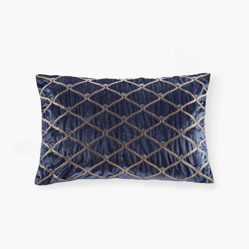 Croscill Aumont Oblong Decor Pillow - 22x15" - Navy
