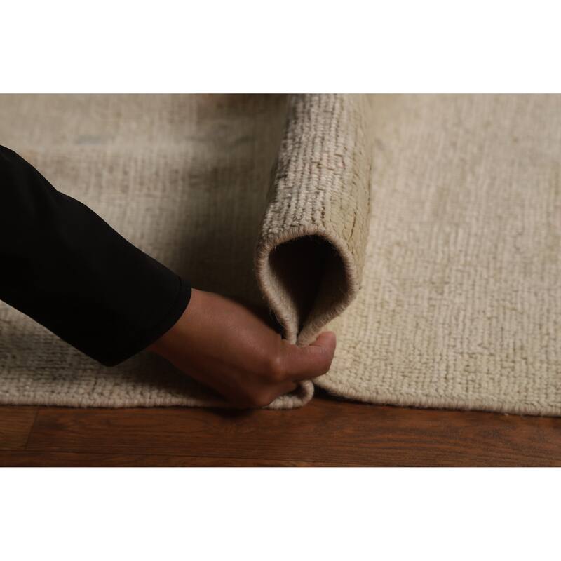 Hand Knotted Oriental 100% Wool Carpet Transitional All-Over Beige & Ivories Oushak Area Rug - 13' 6'' X 9' 10''