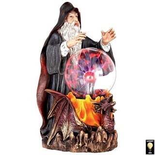 Design Toscano Wizard With Led Crystal Ball Statue