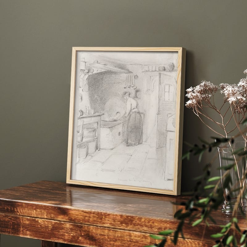 Vintage Sketch LIV -Framed Print