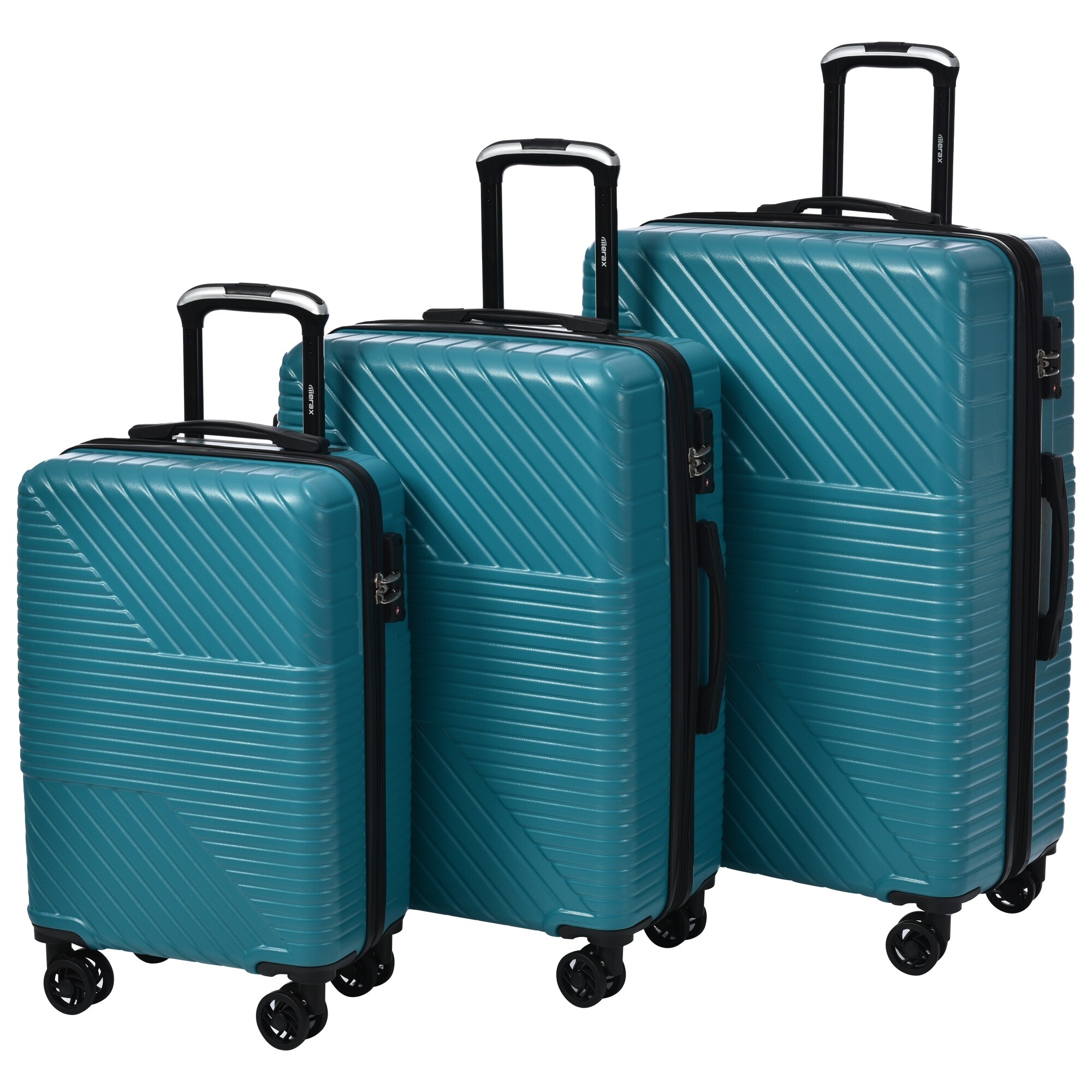 Hardshell Luggage Sets 3 Piece double spinner 8 wheels Suitcase
