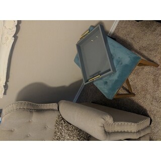 Kate and Laurel Lipton Polished Metal Handle Decorative Tray
