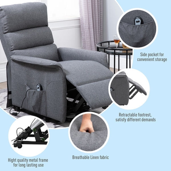 HOMCOM Power Lift Assist Recliner Chair with Remote On Sale Bed Bath Beyond 29871365