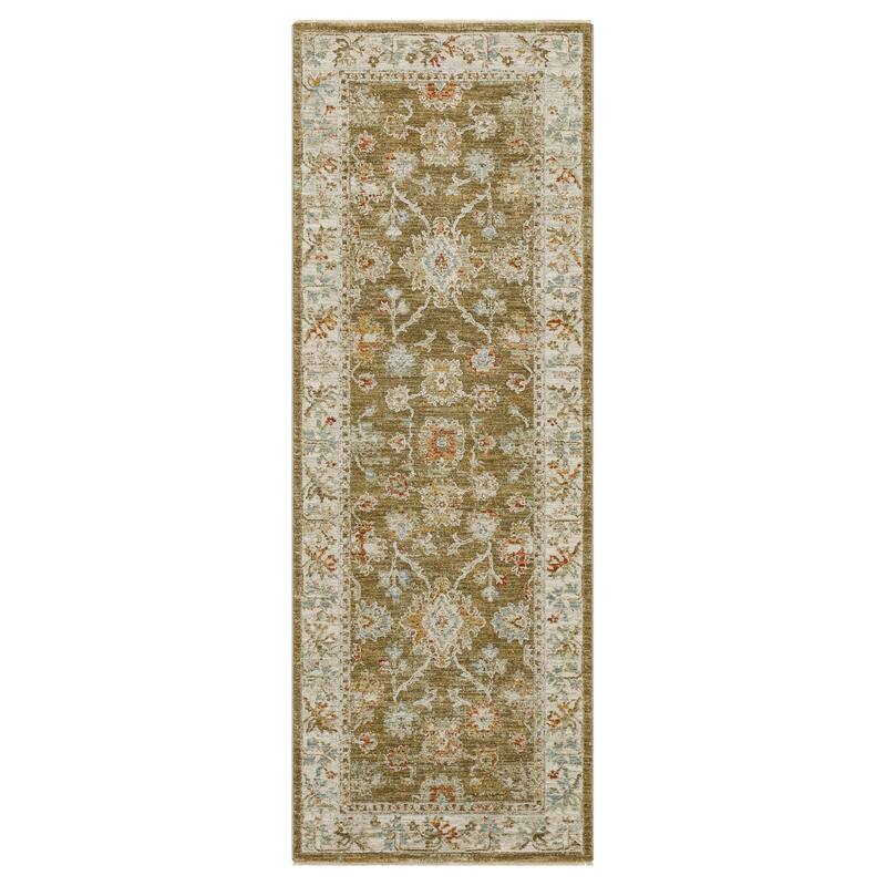 Karastan Iznik Ornamental Medallion Area Rug - 2' 7" x 7' 3" - Brown - Runner