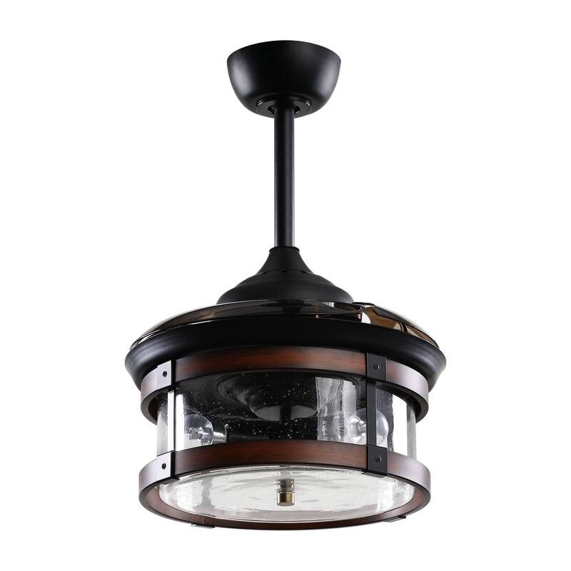 36" Industrial Retractable 3-Blade Ceiling Fan with Remote